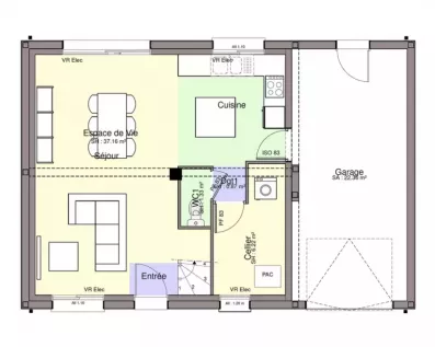 Image du modèle de maison PLAN RDC-sans cotes