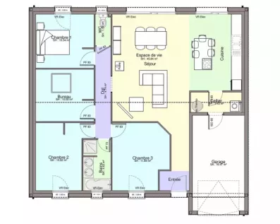 Image du modèle de maison PLAN RDC-sans cotes