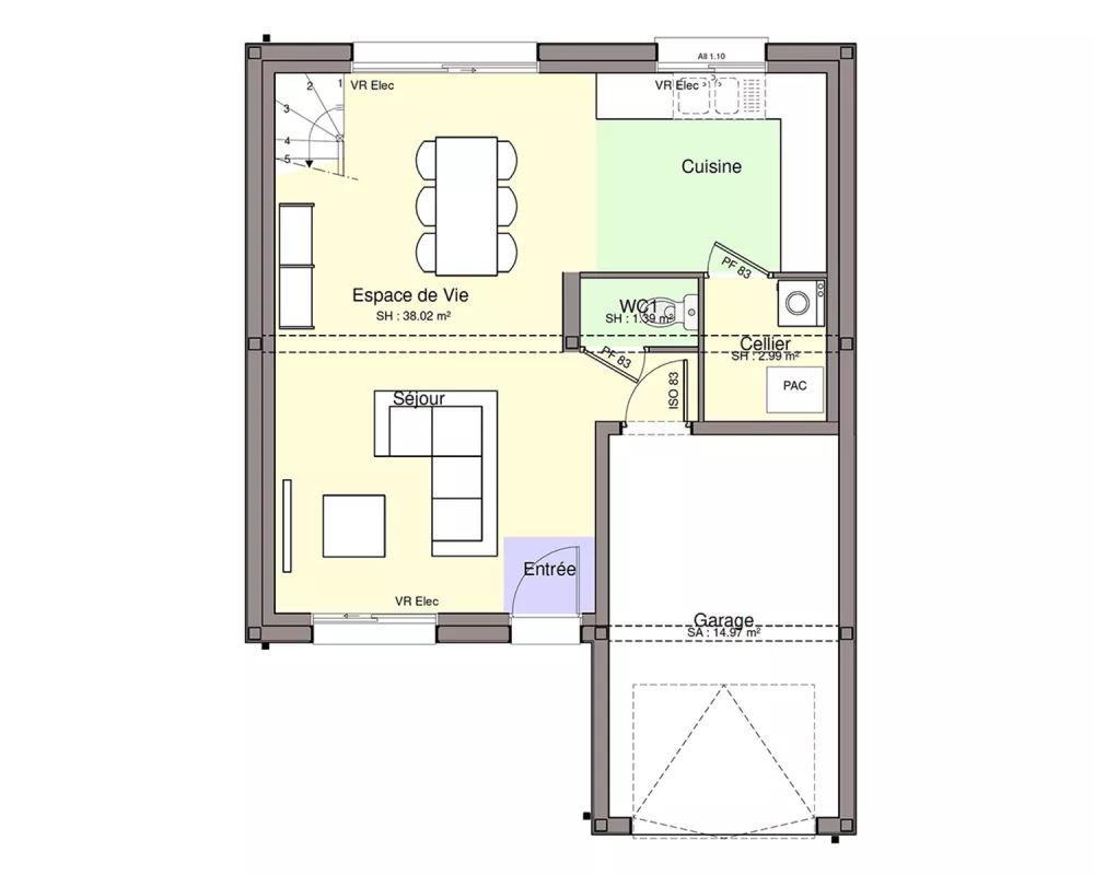 Image du modèle de maison PLAN RDC-sans cotes