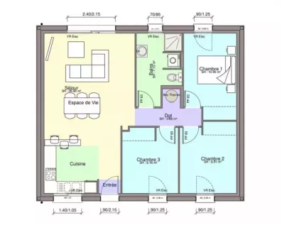 Image du modèle de maison Plan Intérieur REVEA ONE-sans cotes