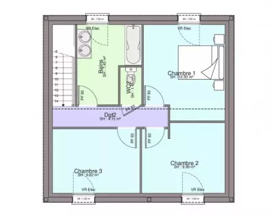 Image du modèle de maison PLAN ETAGE-sans cotes