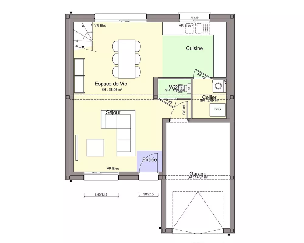 Image du modèle de maison PLAN RDC-sans cotes
