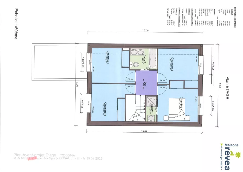 Image du modèle de maison Plan intérieur Etage