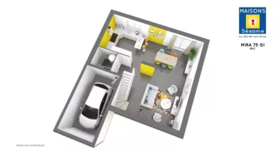 Image du modèle de maison MIRA 75 GI RDC