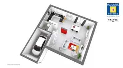 Image du modèle de maison MIRA 90 GI RDC