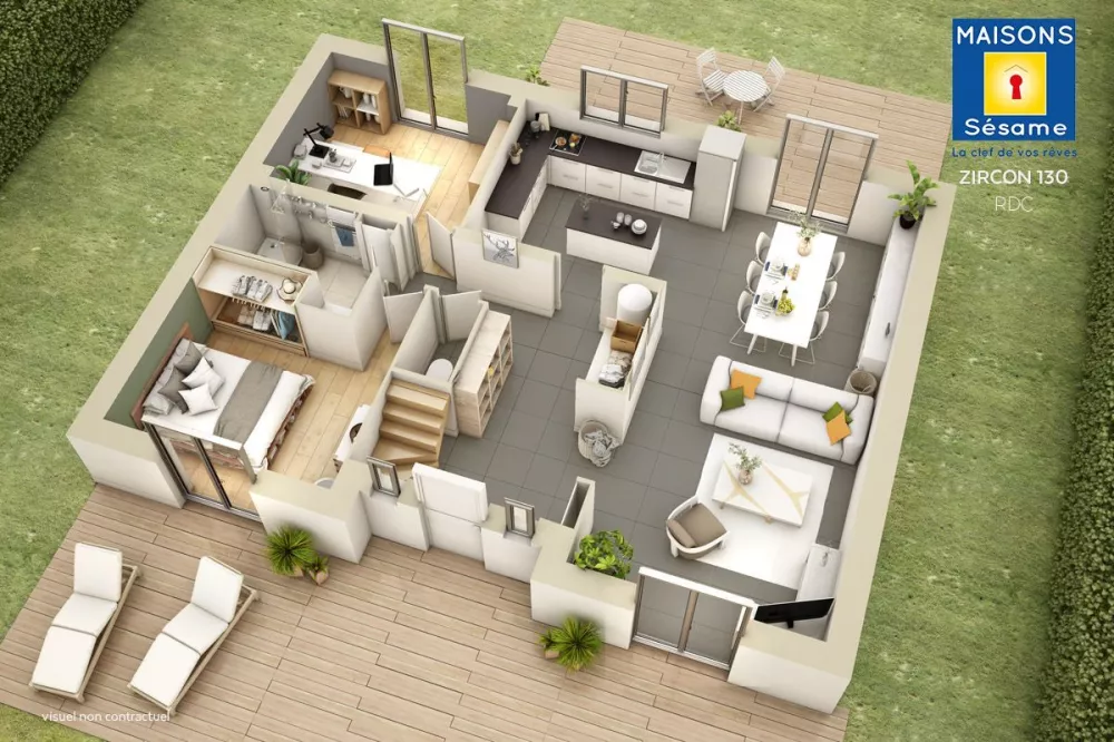 Image du modèle de maison zircon RDC