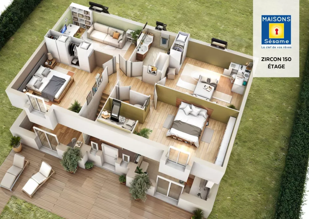 Image du modèle de maison zircon 150 etage