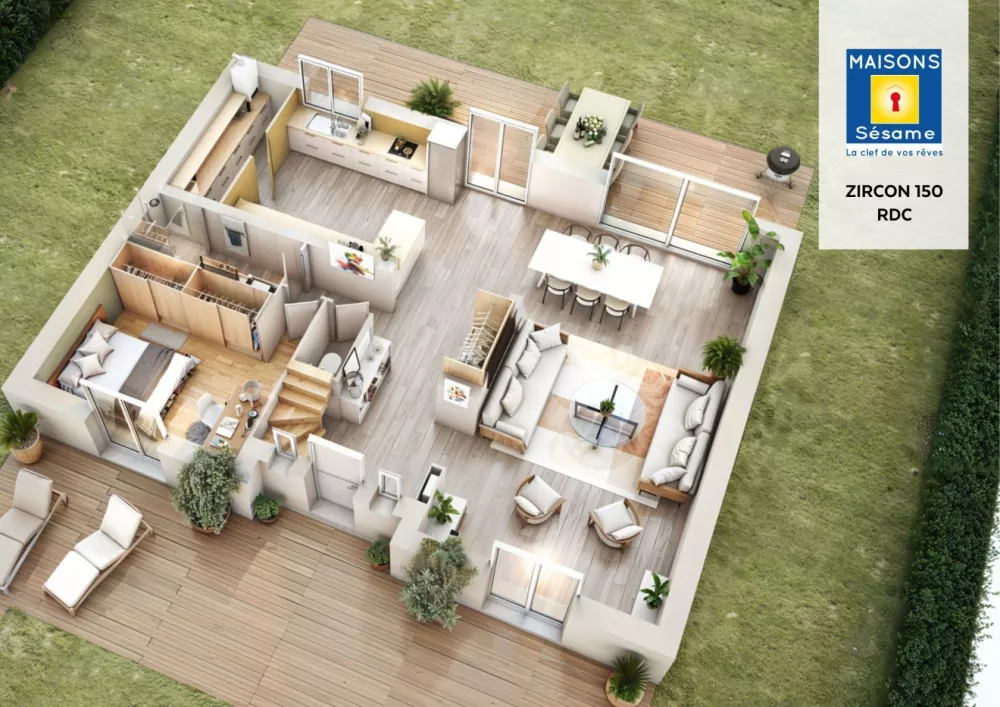 Image du modèle de maison zircon 150 rdc