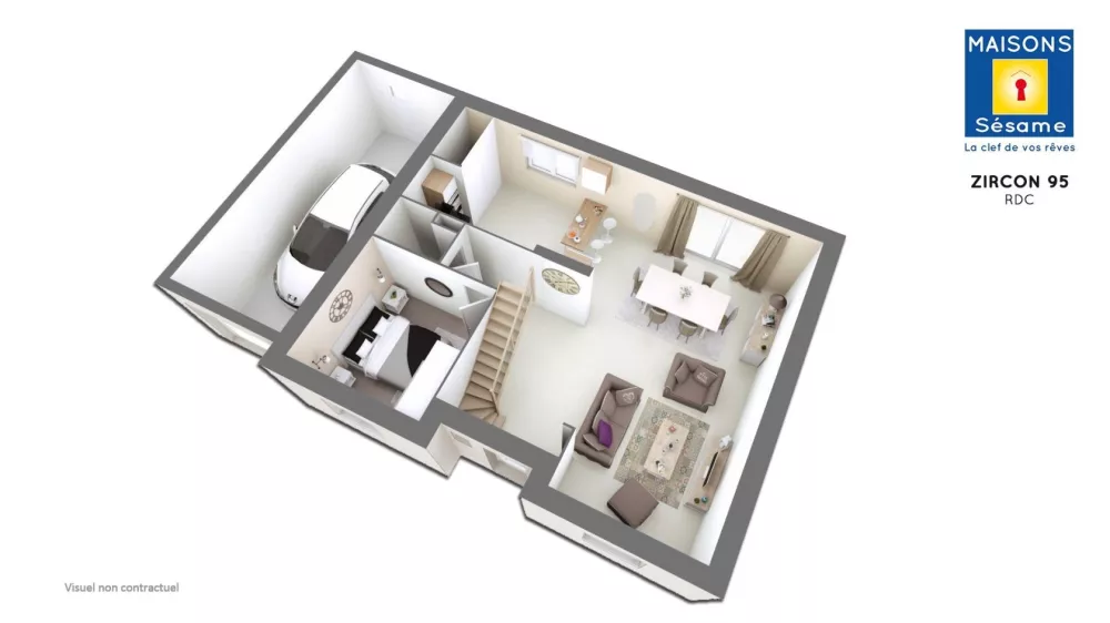 Image du modèle de maison ZIRON 95 RDC