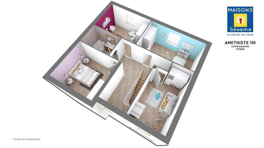 Image du modèle de maison AMETHISTE 110 contemporain ETG