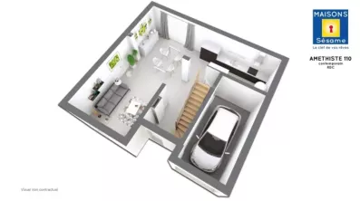 Image du modèle de maison AMETHISTE 110 contemporain RDC
