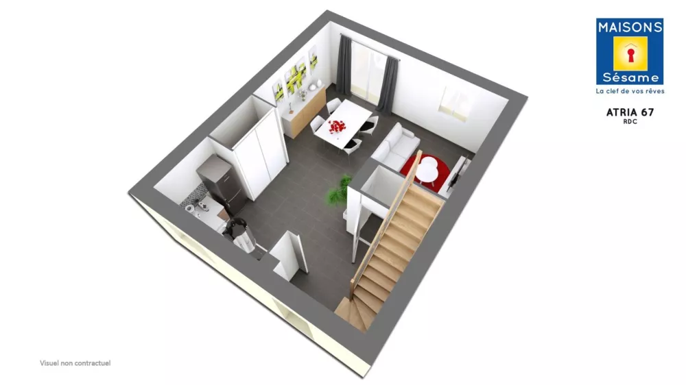 Image du modèle de maison ATRIA 67 RDC