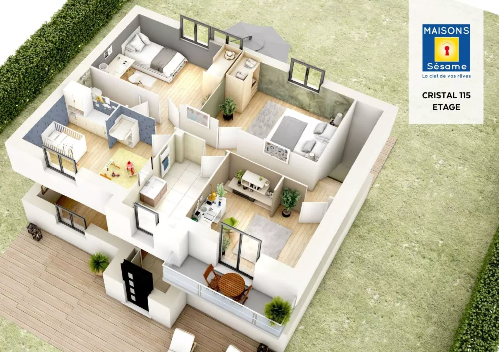 Image du modèle de maison cristal 115 etage