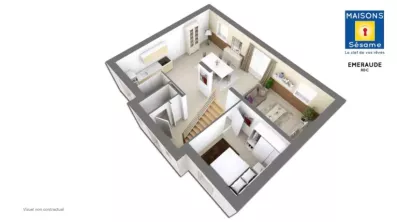 Image du modèle de maison EMERAUDE 120 RDC