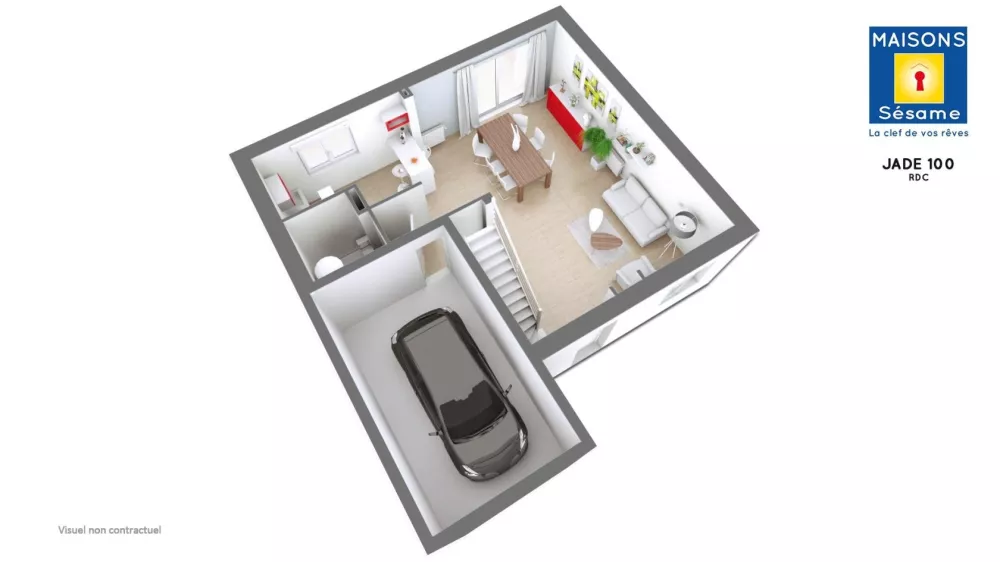 Image du modèle de maison JADE 100 RDC