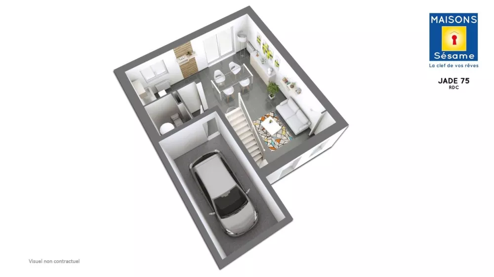 Image du modèle de maison JADE 75 RDC