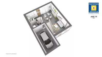 Image du modèle de maison JADE 75 RDC