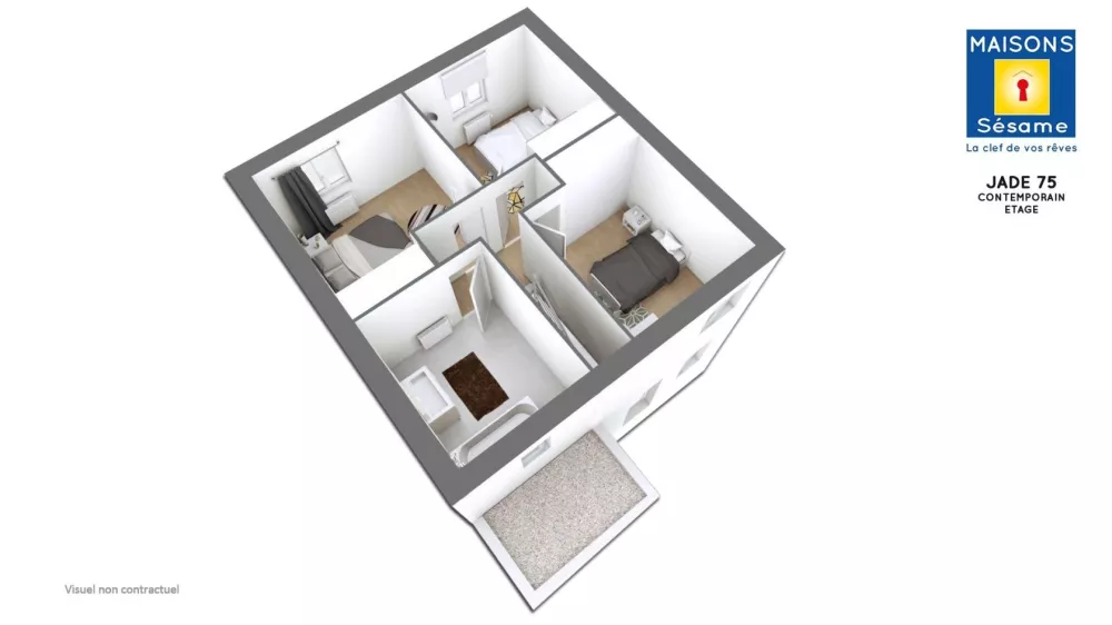 Image du modèle de maison JADE 75 CONTEMPORAIN ETG