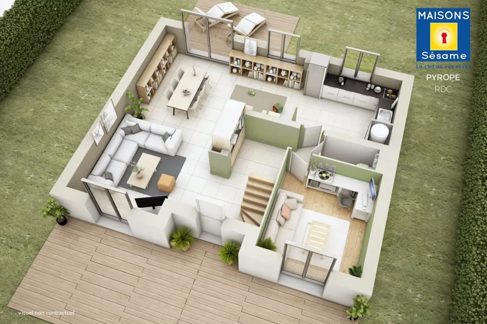 Image du modèle de maison pyropre RDC