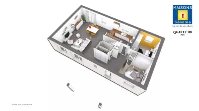 Image du modèle de maison QUARTZ 110 RDC
