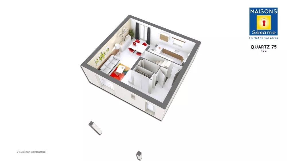 Image du modèle de maison QUARTZ 75 RDC
