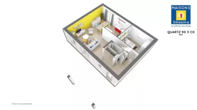 Image du modèle de maison QUARTZ 90 3CH RDC