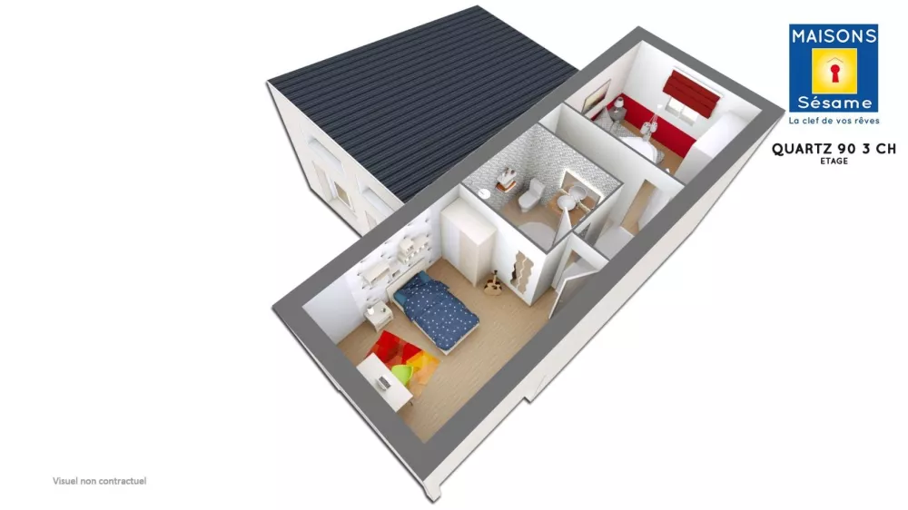 Image du modèle de maison QUARTZ 90 3CH ETG