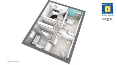 Image du modèle de maison saphir 120 ETG