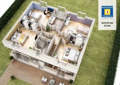 Image du modèle de maison saphir 160 etage