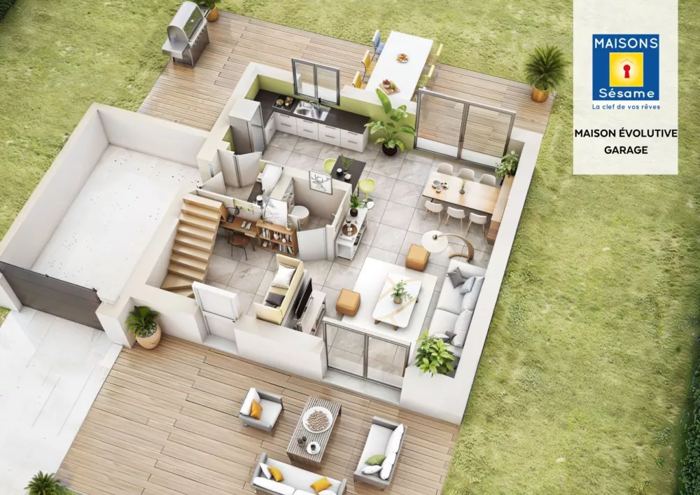 Image du modèle de maison evolutive garage