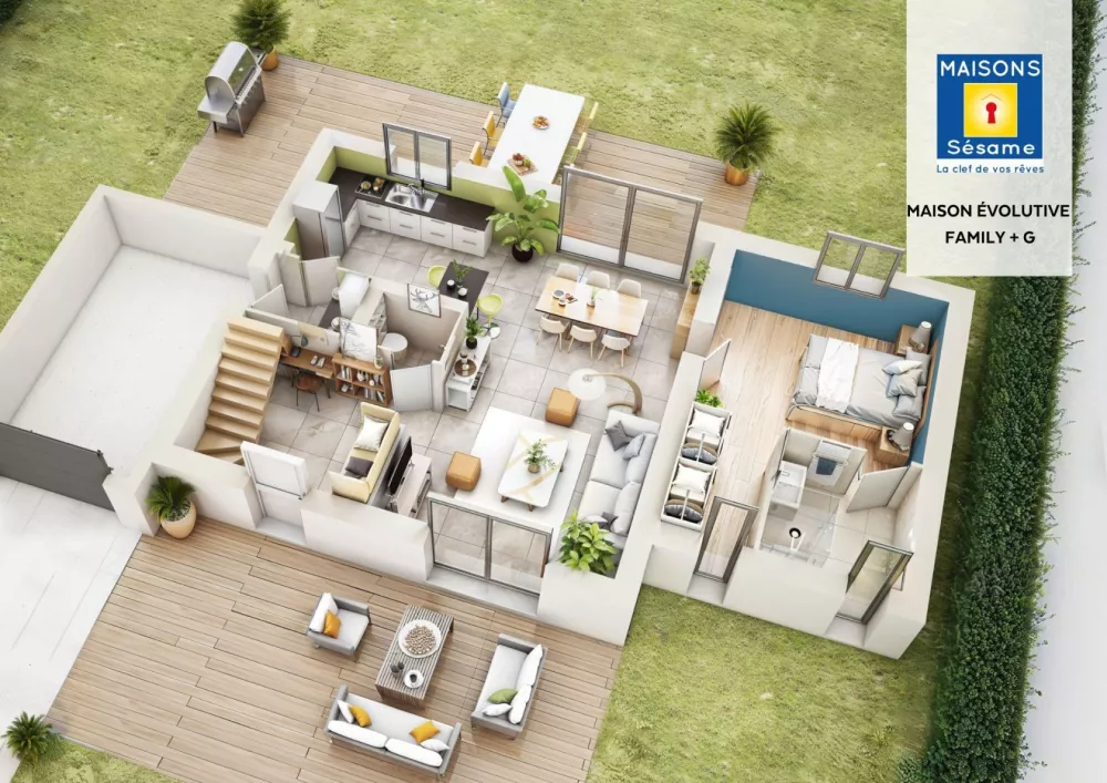 Image du modèle de maison evolutive family garage