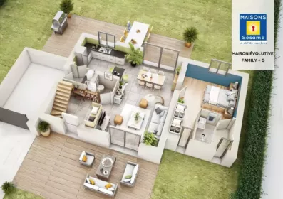 Image du modèle de maison evolutive family garage