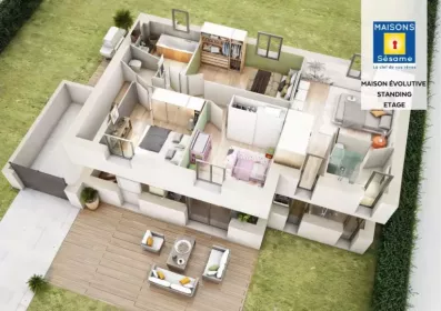 Image du modèle de maison evolutive standing etage