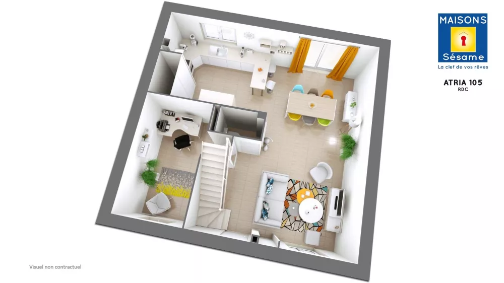 Image du modèle de maison ATRIA 105 RDC