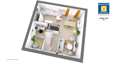 Image du modèle de maison ATRIA 105 RDC