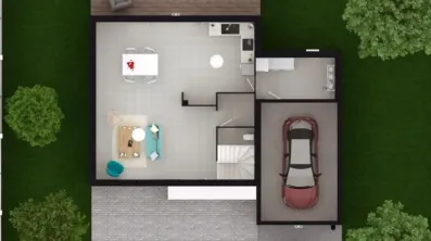 Image du modèle de maison FUSCHIA 4G-131 - DESSUS RDC