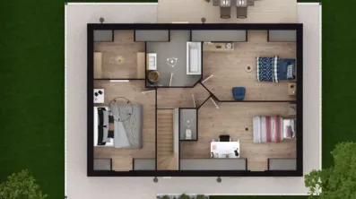 Image du modèle de maison PRIMULA3G-98-VUEDESSUSCOMBLES