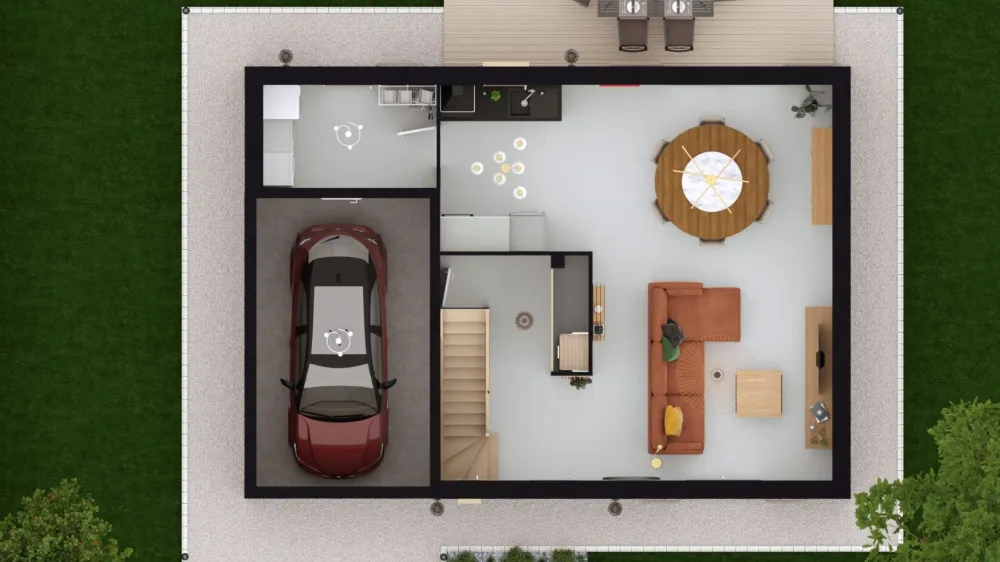 Image du modèle de maison PRIMULA3G-98-VUEDESSUSRDC