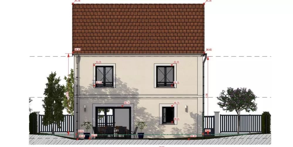 Image du modèle de maison FACADE ARRIERE