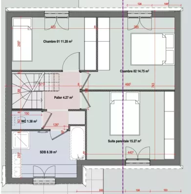 Image du modèle de maison PLAN ETAGE