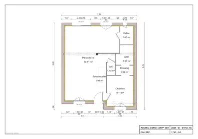 Image du modèle de maison ACCESS 3 BASE 108M² 5CH -RDC