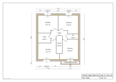 Image du modèle de maison ACCESS 3 BASE 108M² 5CH - ETAGE