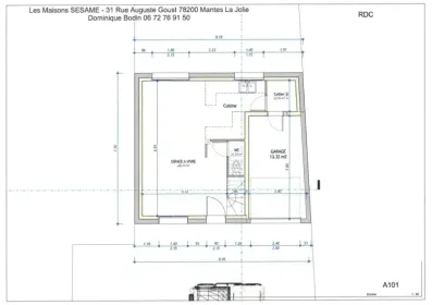 Image du modèle de maison PLAN RDC R+1 de 80m² 4Ch Lot 6 Mantes la Ville