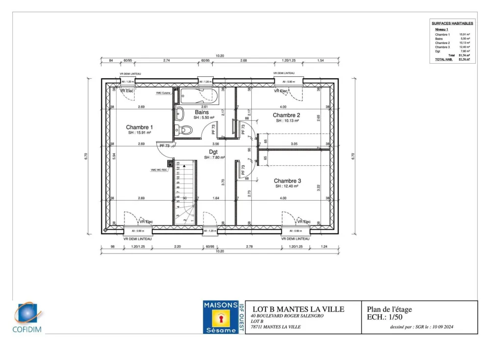 Image du modèle de maison LOT B ETAGE