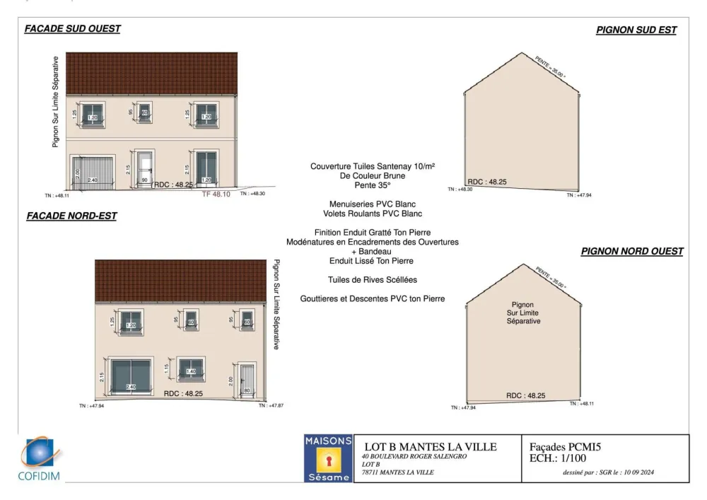 Image du modèle de maison LOT B FACADES