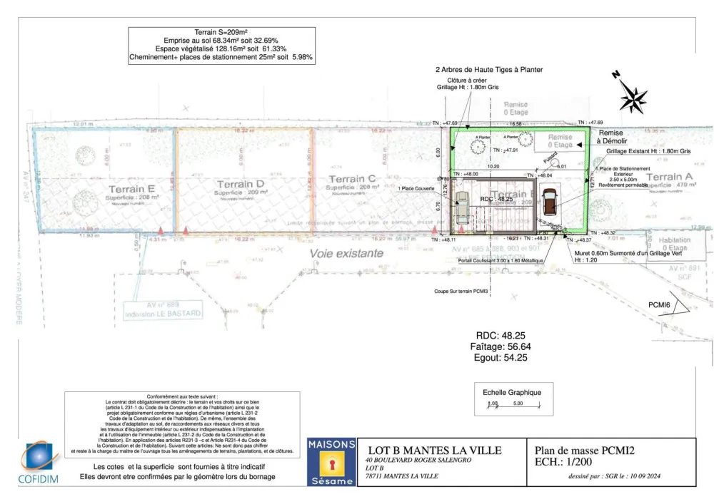 Image du modèle de maison Lot B IMPLANTATION