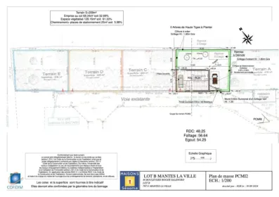 Image du modèle de maison Lot B IMPLANTATION