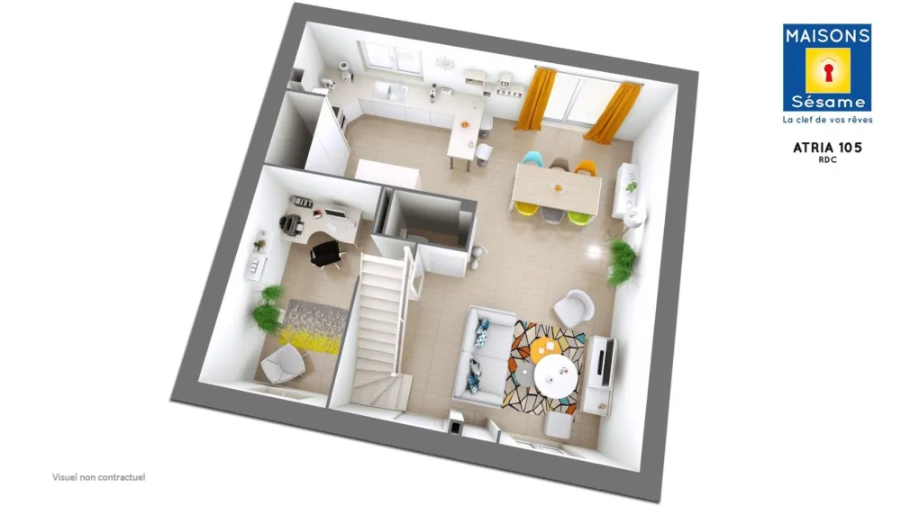 Image du modèle de maison ATRIA 105 RDC