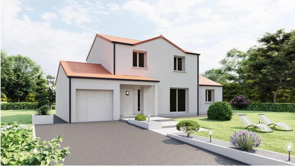 Image du modèle de maison AMELIE T6 TUILES V1 HUISSERIES BLANCHES-avant