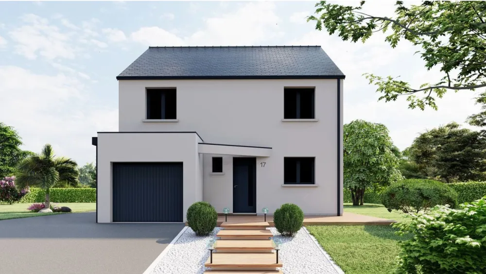 Image du modèle de maison Agnes toit plat garage T6 99.5m2 RAL 7016